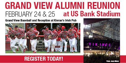GrandViewUniv's tweet photo. Come watch the GV baseball team play double headers in the home stadium of the Minnesota Vikings! More info here: https://t.co/p8aDrqQ0JC https://t.co/GQgT6Y1CfN