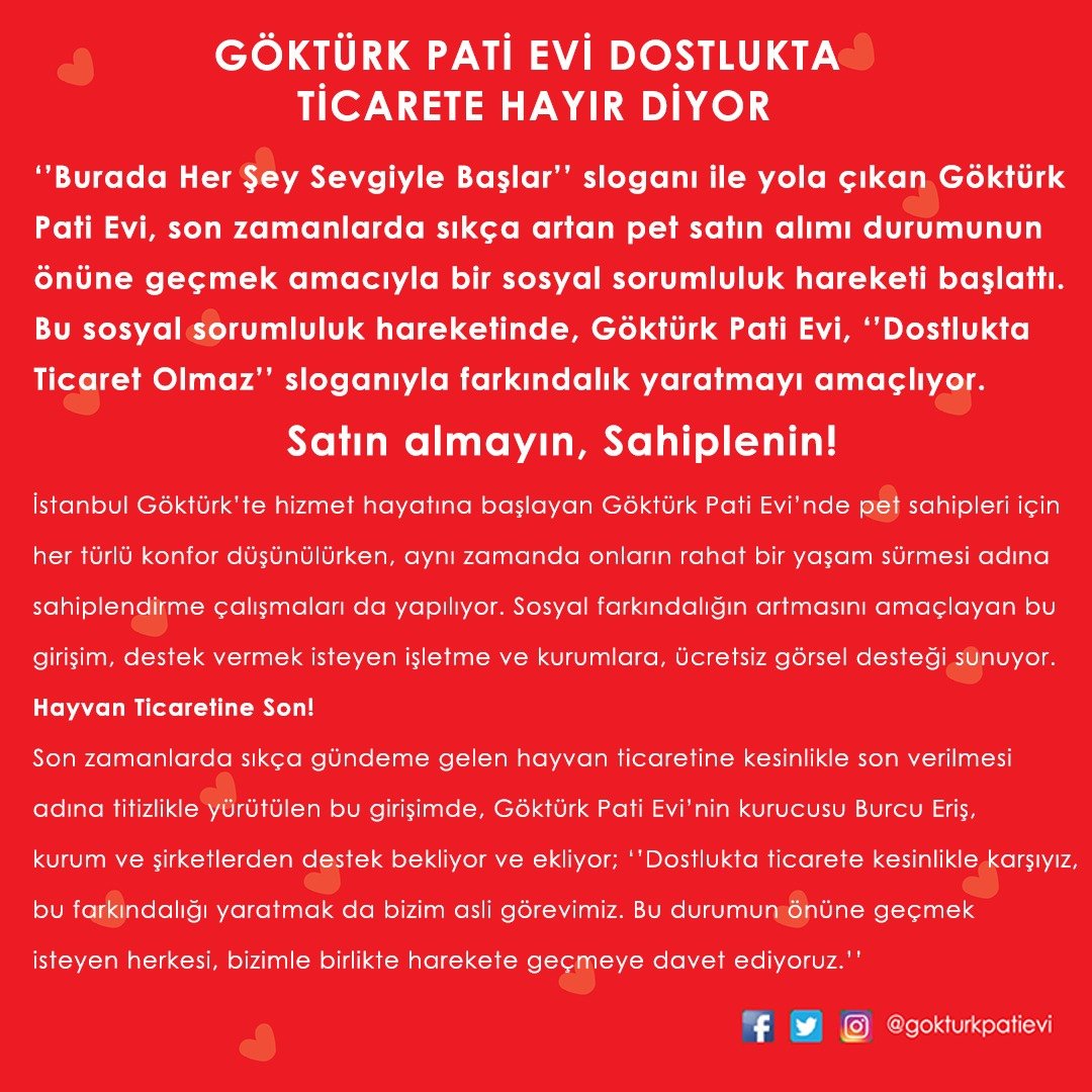 gokturkpatievi's tweet photo. Projemize destek olan @boyneronline ve @Okimedya 'ya çok teşekkürler 😊

#satinalmasahiplen #gokturkpatievi #14subat #sosyalsorumluluk https://t.co/5iwOuV5L5U
