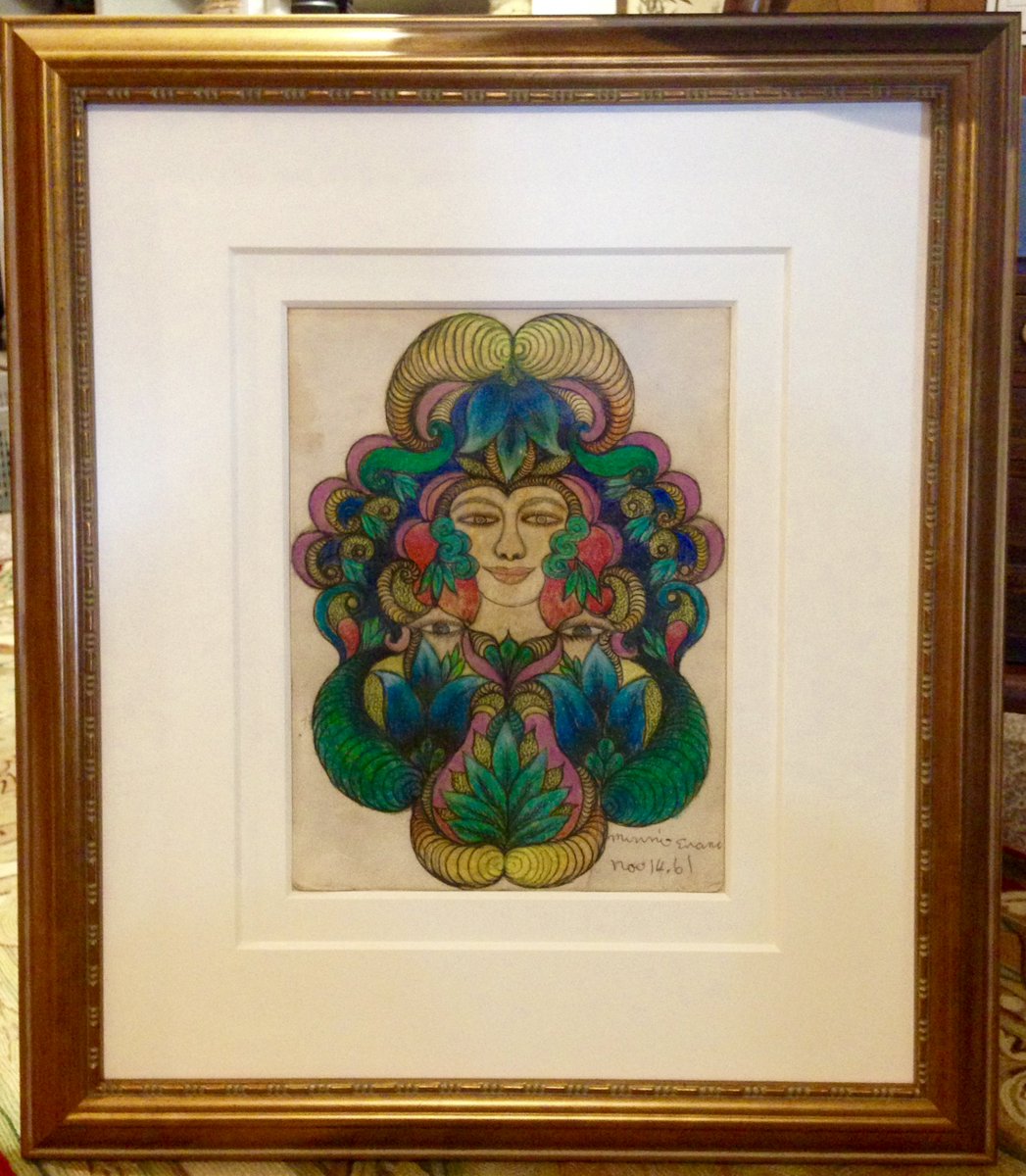 AFineFix's tweet image. Minnie Evans, c. 1961