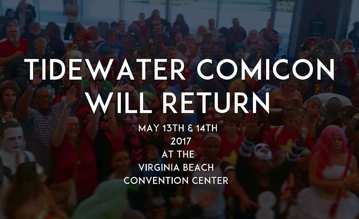 TWComicon's tweet image. TIDEWATER COMICON is coming back to the VIRGINIA BEACH CONVENTION CENTER! Get your passes NOW at eventbrite.com/e/tidewater-co…