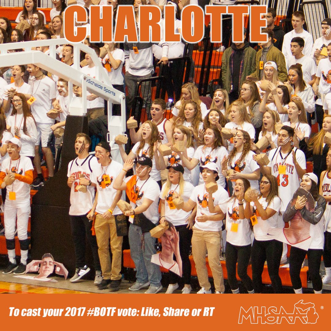 MHSAA's tweet photo. RT this tweet to show your support for the Orioles from Charlotte HS! https://t.co/mrfxdDSVJx  – #BOTFvote @chsflightclub https://t.co/1u0tL9KgiR