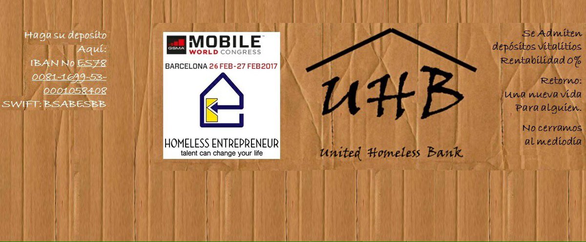 #HomelessEntrepreneur invites you to our #EveryoneSleepingInTheStreet event for #MWC17! #mobileTech #banking #society can end homelessness!
