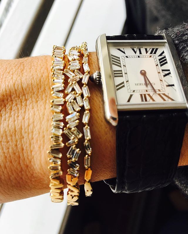AugustinaStore's tweet photo. Monday stacks with @suzannekalan #baguette . . . #suzannekalan #bangles #stacksonstacks #finejewelryThis summers "it" bag handmade in Madrid https://t.co/4IRVcOiCPC