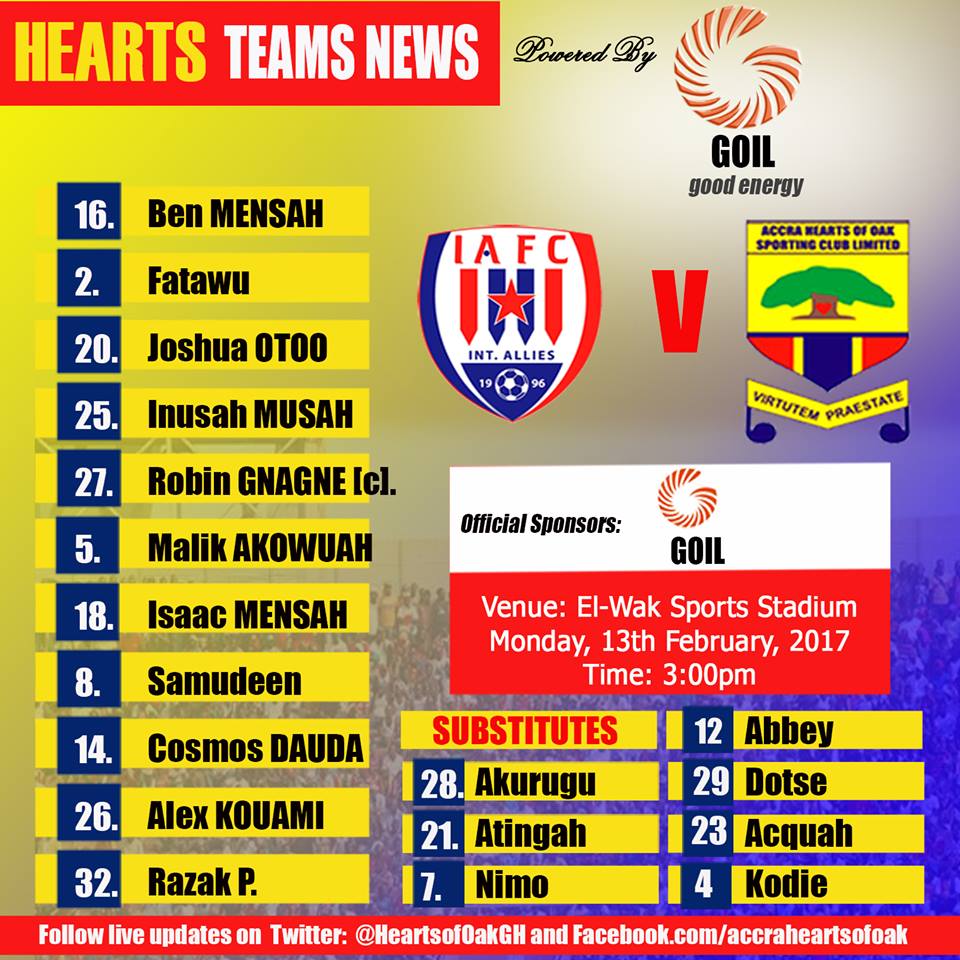 HeartsofOakSC's tweet image. Its matchday, the #Phobia boys take on @InterAlliesFC #MoreVim #FollowPhobia