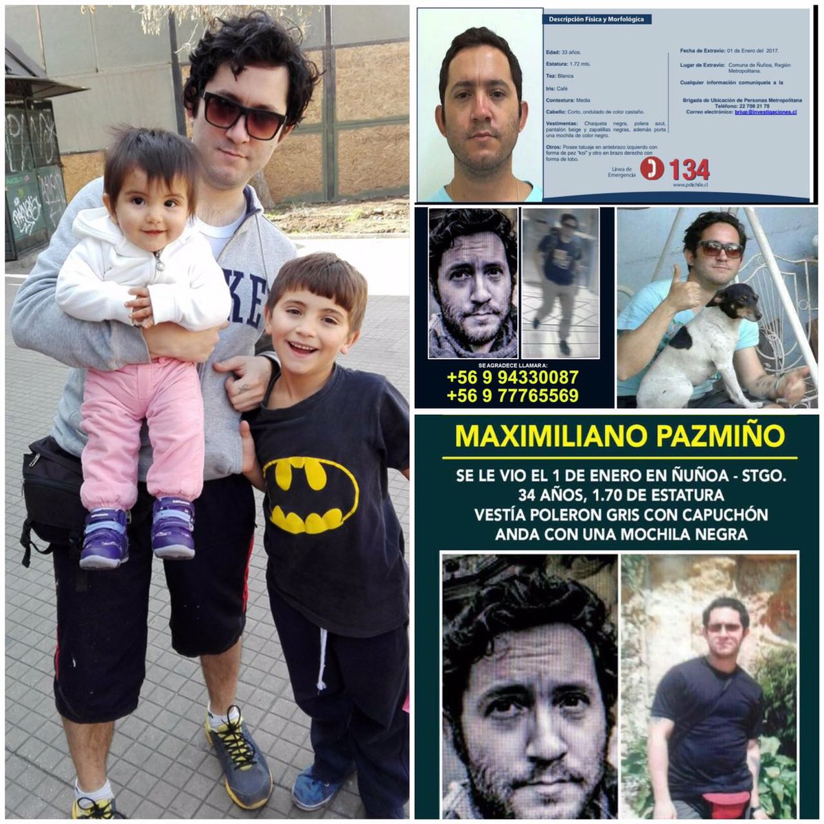 adolfovetera's tweet photo. Día 44, la pdi ya se fue, no tenemos mas pistas y el tiempo se agota, gracias a todos ojala tengamos noticias de ti hermano.. #buscandoamaxi https://t.co/MNjZoCi3nH