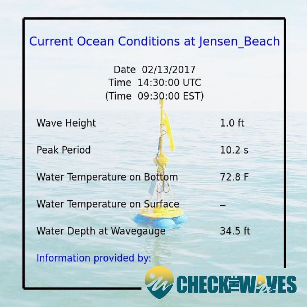CheckTheWaves's tweet photo. Ocean conditions at Jensen Beach, FL
For real-time detailed information and graphs check o… https://t.co/tUs0iuyZkv https://t.co/7lW4gQ2aRH