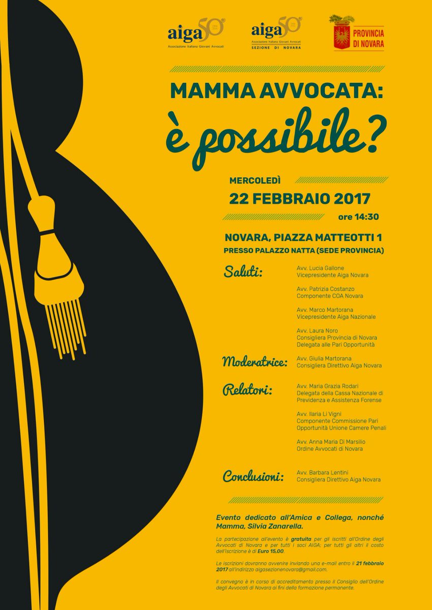 giovaniavvocati's tweet photo. @mvaira @MartoranaMarco 
#AigaNovara Evento Formativo 
#MammaAvvocata è possibile?
22.02.17 https://t.co/B4ZUofTXNX