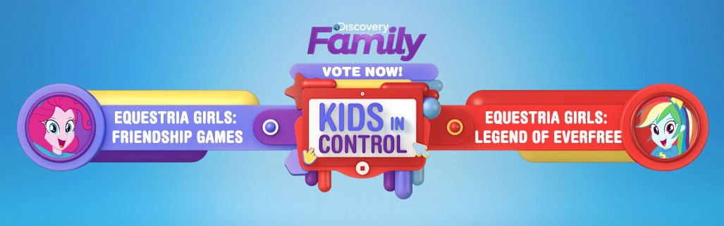 We have a winner! Tune in now to see which Equestria Girls movie won! #KidsinControl