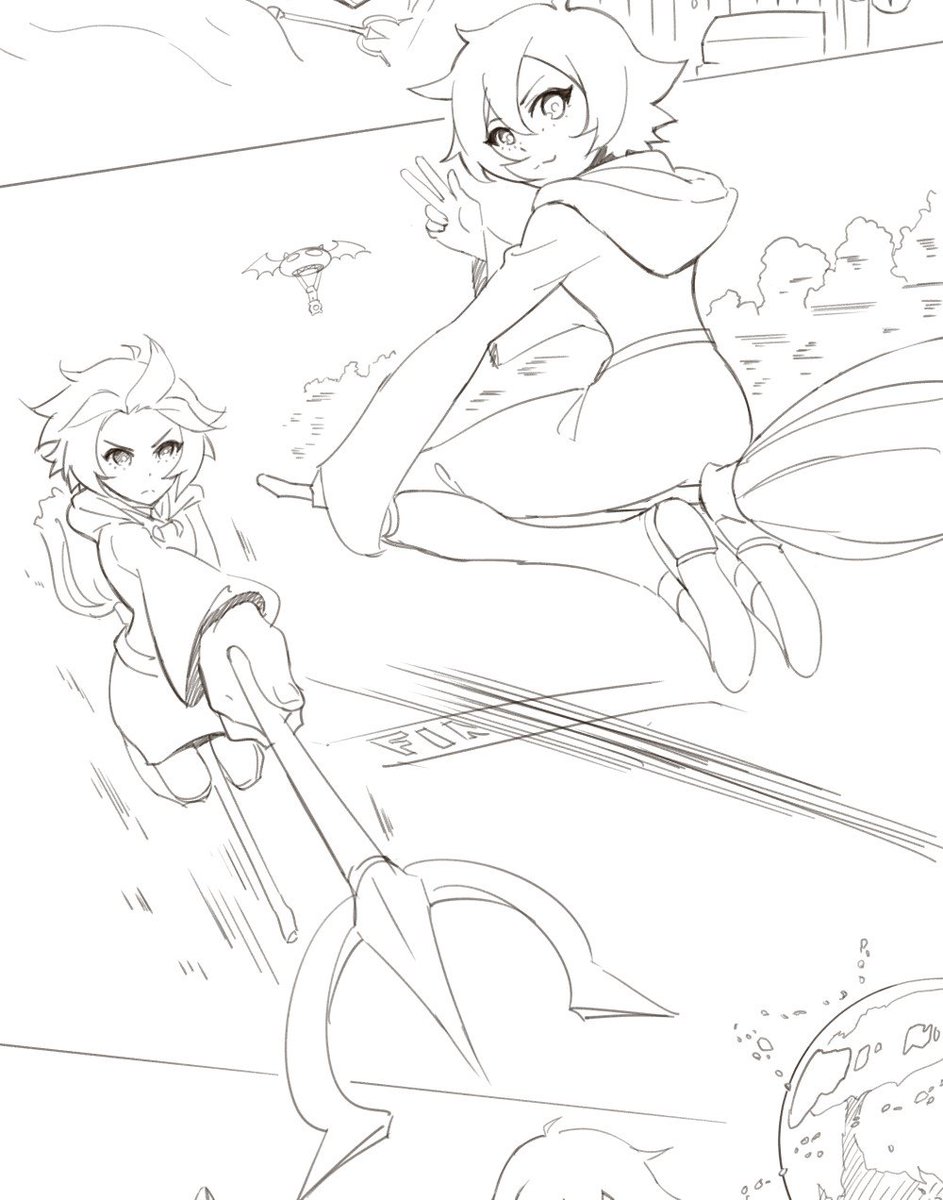 I couldn't get enough of Episode 6, so I just had to draw Chariot! Apparently I drew enough to make a strip. #LWA_jp #リトルウィッチアカデミア