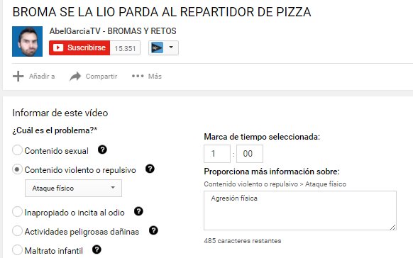 CrakerMc's tweet photo. @Trolasodemierda Dejo aquí una guía para que reportemos todos, si encontráis un tercer vídeo que tirarle, chapada de canal inminente. https://t.co/x0MK35RUHG