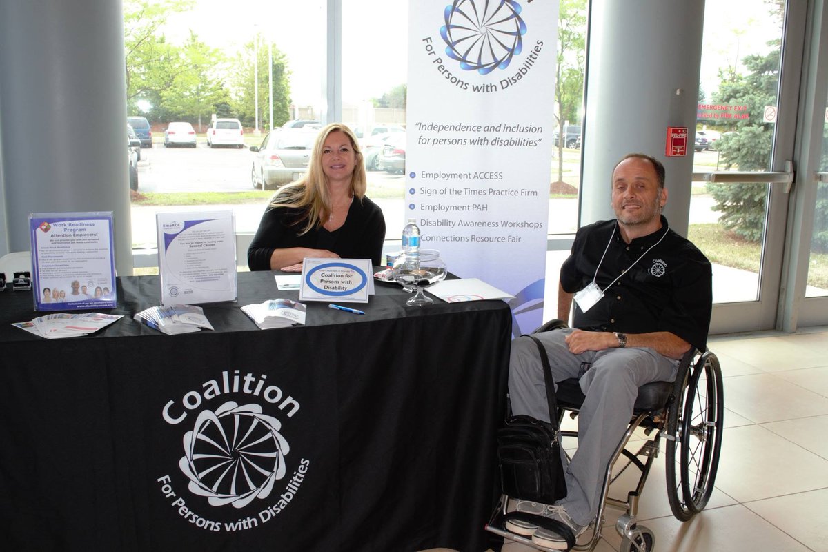Throwback to last year's Resource Fair! Our team, hard at work 
#resourcefair #Coalitionforpersonswithdisabilites 
#awareness #May2016