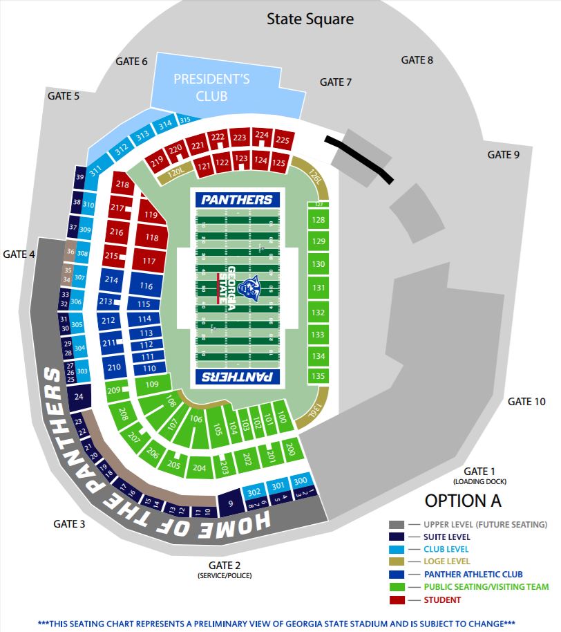 Georgia State Football Seating Chart