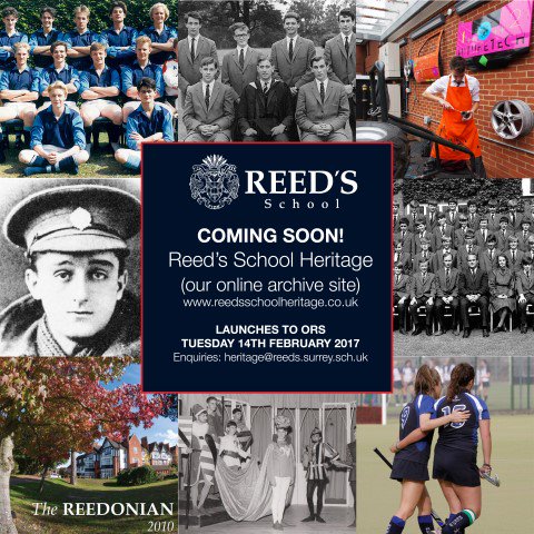 Old Reedonians (@reedsalumni) on Twitter photo Watch out for an email tomorrow about the launch to <a href="/ReedsAlumni/">Old Reedonians</a> of our new online digital archive, Reed's Heritage. Watch out for an email tomorrow about the launch to <a href="/ReedsAlumni/">Old Reedonians</a> of our new online digital archive, Reed's Heritage.