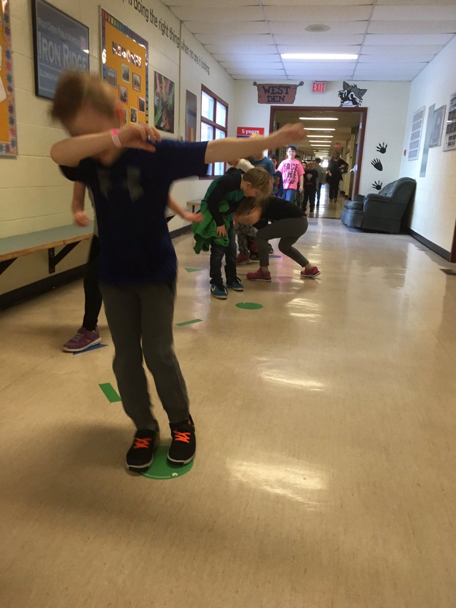 webbjm1's tweet photo. No one wants to walk on a Monday! Hallways just got more fun @IREC1 #dontwalkinthehall #ele1 #move @WCPS72 https://t.co/v9e5YsMWj3