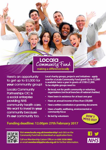 LocalaMembers's tweet photo. Calling all community groups in Kirklees, Calderdale and Bradford.... Don't miss the opportunity to get up to £1,000 for your group! https://t.co/ej3KLR8Zv7