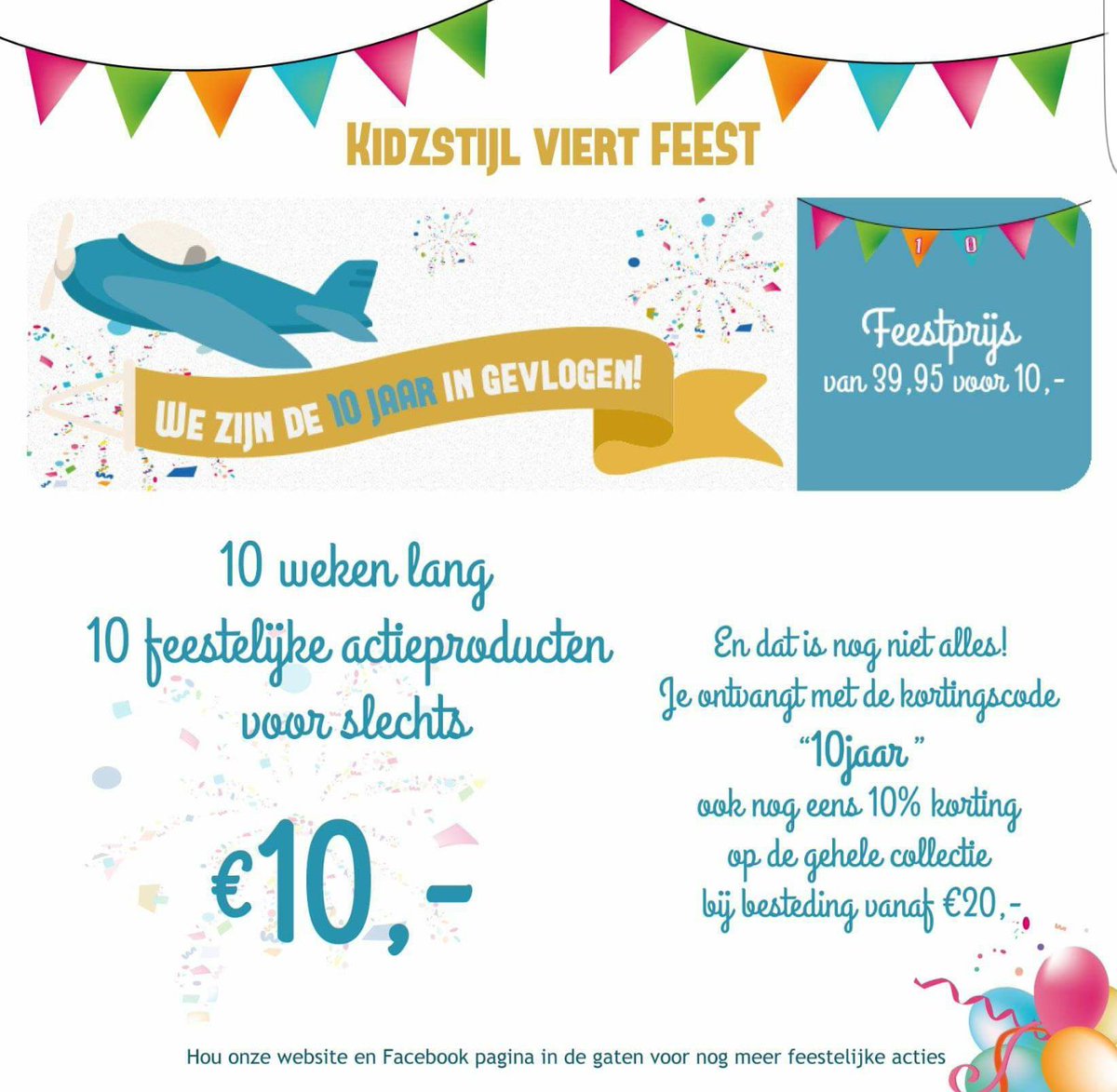 10 jaar KidZstijl !! 
Vier je met ons mee? Kijk op de site voor feestaanbiedingen!

kidzstijl.nl/muursticker-vl…