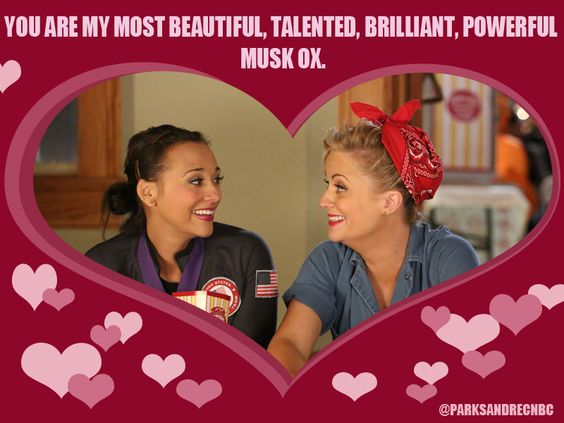 parksandrec's tweet image. Happy #GalentinesDay! You know our code: Hoes before bros. Uteruses before duderuses. Ovaries before brovaries. #ParksandRec