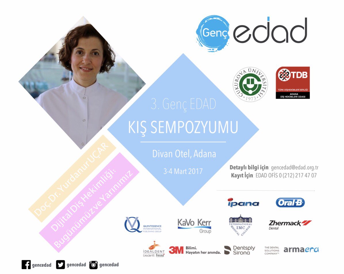 Doç.Dr.Yurdanur Uçar "Dijital Diş Hekimliği:Bugünümüz ve Yarınımız" konulu konuşmasıyla bizleri dijital diş hekimliği hakkında aydınlatacak.