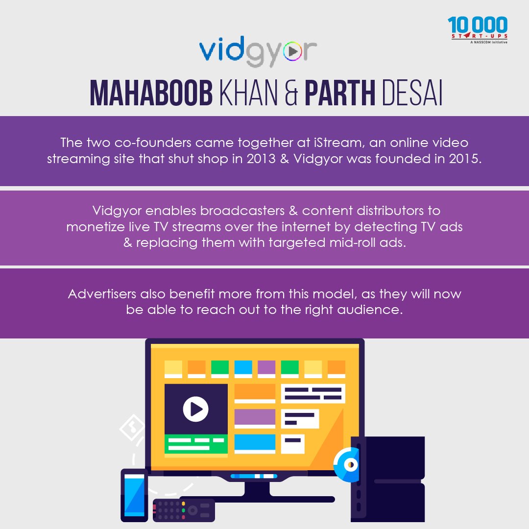 nasscomstartups's tweet photo. .@mkhantweets and Parth Desai met while working for a failed startup, but 2 years down the line they #MadeitBig with a unique idea @vidgyor https://t.co/O7etH0FBC7