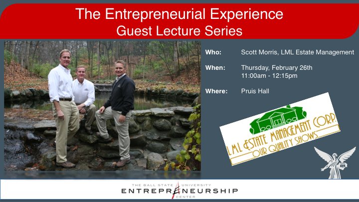 BallStateENT's tweet photo. Alumnus Scott Morris joins us during @Miller_Business   #DialogueDays for another round of #TheEntrepreneurialExperience. https://t.co/DCnGrWZQHl