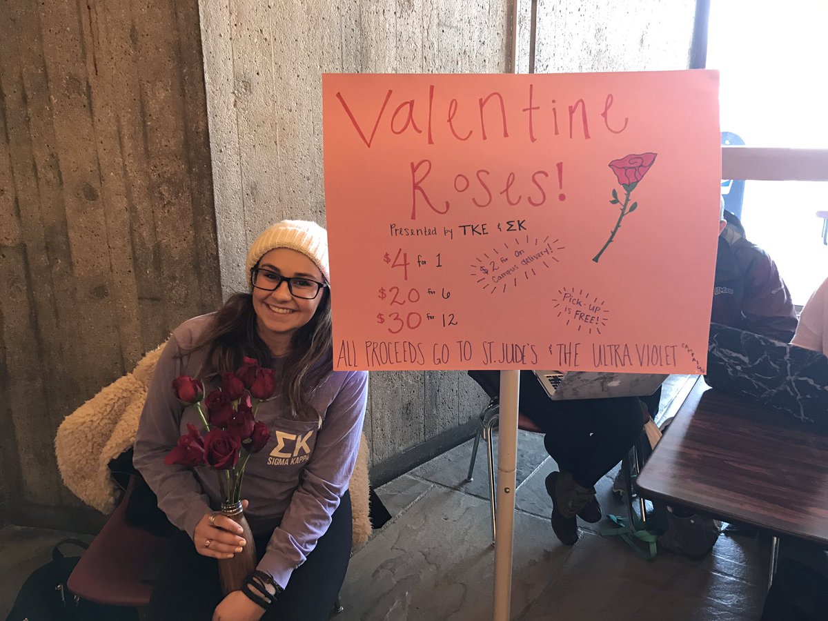 SigmaKappaUMass's tweet photo. Come to the campus center today from 11am-7pm to buy some roses from the sisters of SK and the brothers of TKE! 🌹🌹🌹 https://t.co/SKTbvE4URm