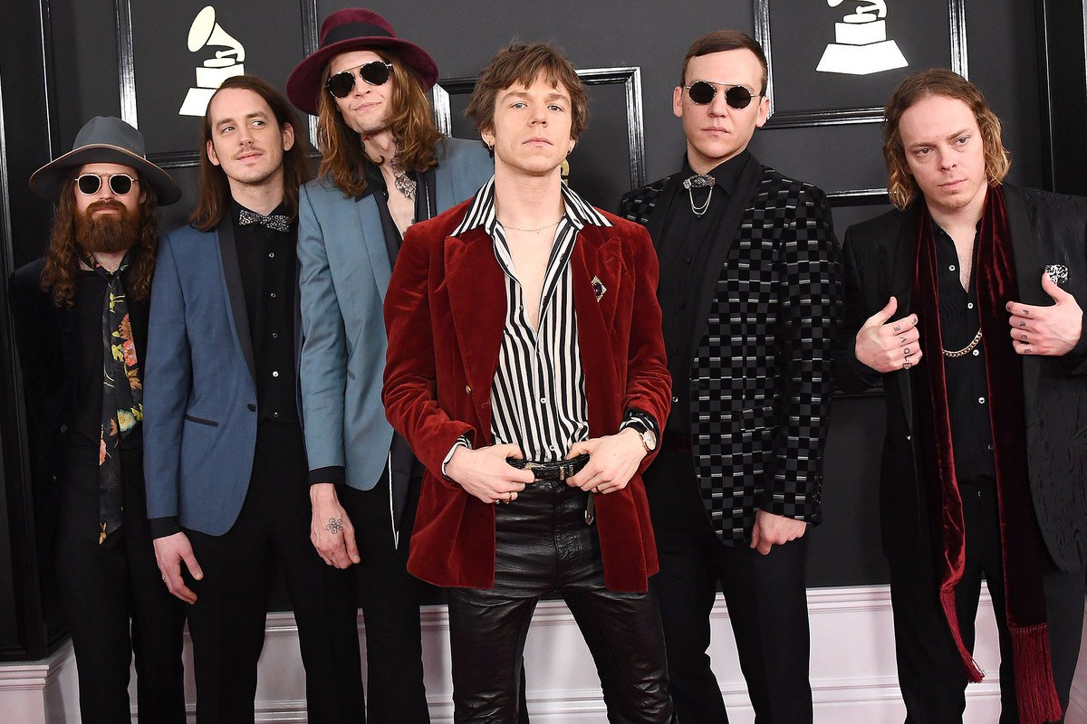 UArts's tweet photo. Congrats to 2010 #UArts Music alum Nick Bockrath, second from left, who won a Best Rock Album Grammy last night with Cage the Elephant! https://t.co/Ou46KjO48j