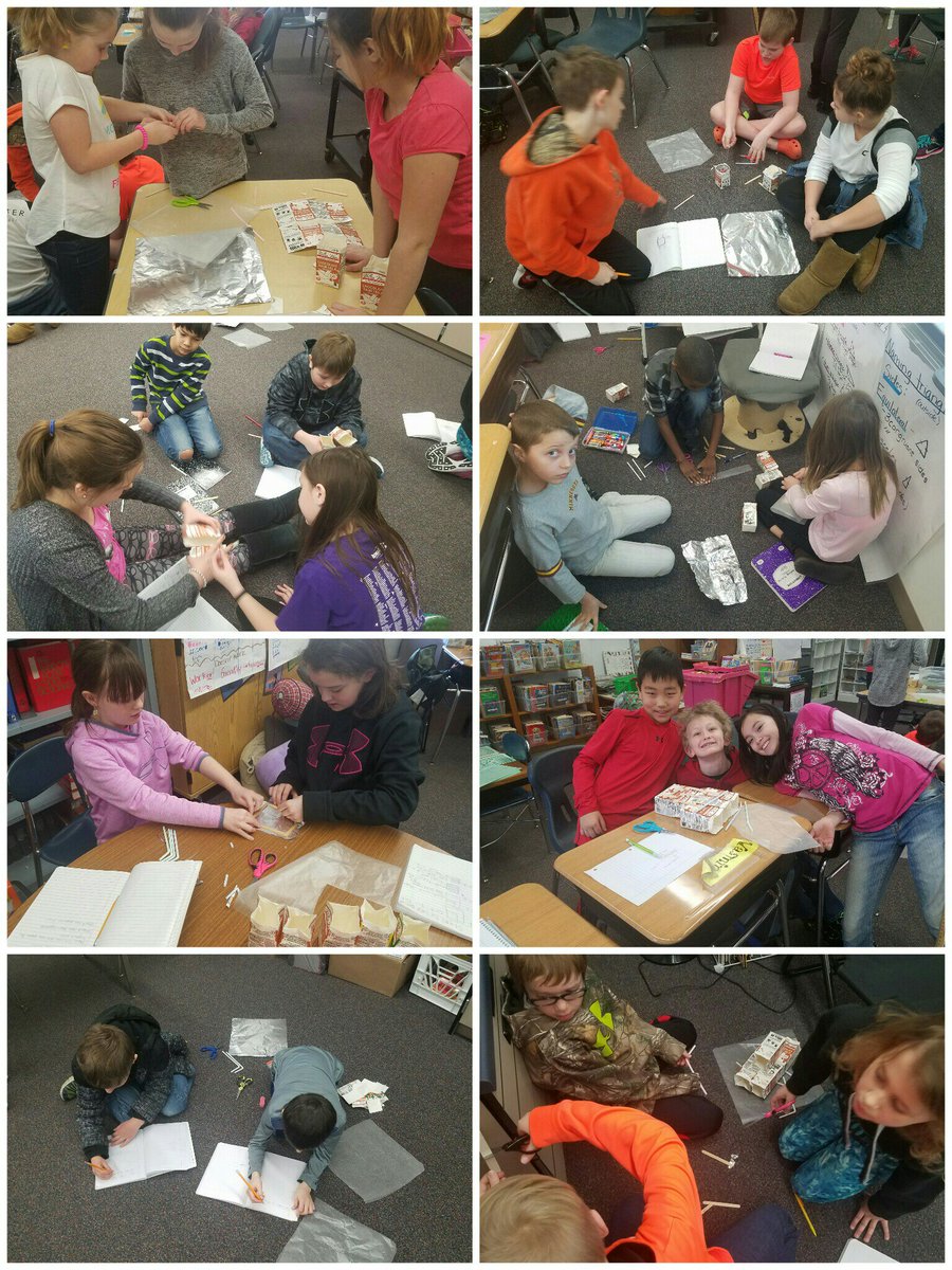 MsZieman's tweet photo. Compromising and working with our groups to build a sled! #science #sledmaking #handsonscience https://t.co/xzuOUbSRbi
