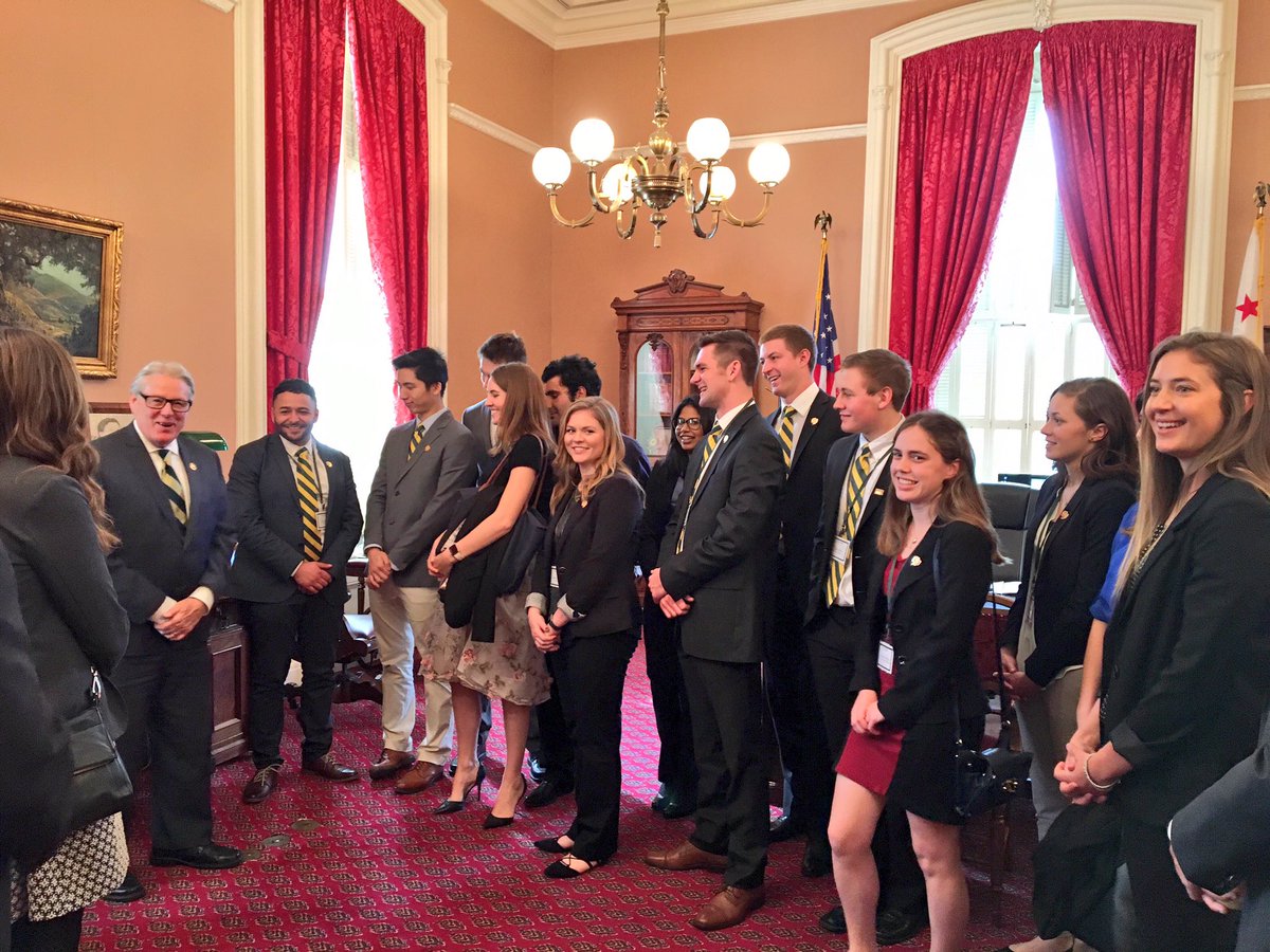 Our <a href="/CalPoly/">Cal Poly</a> students with the wonderful opportunity to speak with Senator Bill Monning in his office #CSUSuccess