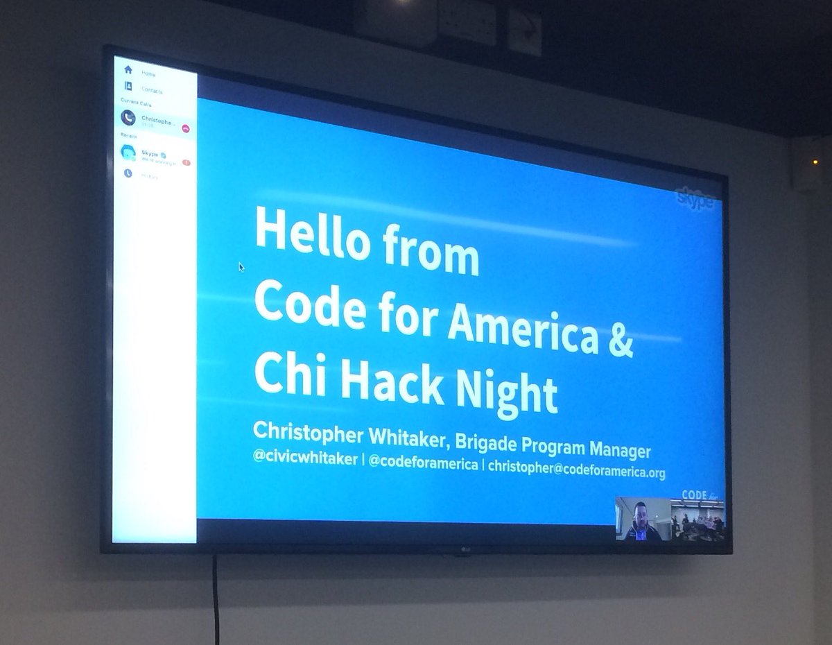 johndavidcairns's tweet photo. Enjoyed hearing of @chihacknight with @CivicWhitaker + @rsarmitage - civic hacks / tech for social good  @nearnow #FOSAC17 https://t.co/dGNpBtKYdi