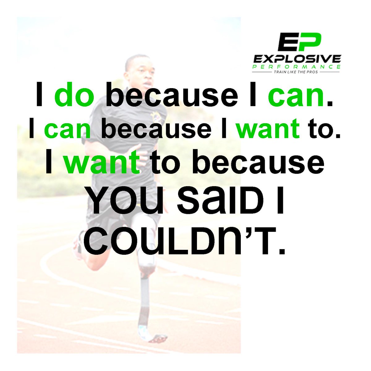 TrainExplosive's tweet image. Don&apos;t let others get you down. Today is your day. Do it!

#trainlikethepros with #explosiveperformance #sportandhealth #onlifefitness