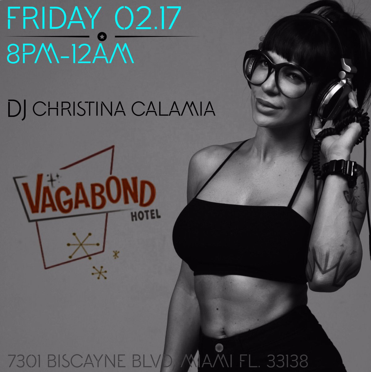 DSOchristina's tweet photo. Early #weekend grooves this Friday @ the #VagabondHotelMiami #djchristinacalamia @VagabondMiami #dso #miamivibes https://t.co/kX5jUChT6T