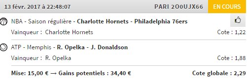 MimiPronos's tweet photo. #RoadToParadise 15€ ➡️ 1000€ w/ @UnionPronos @Telavprono 

Charlotte.Hornets🏀 + R.Opelka🎾

Côte totale : 2.29

#TeamParieur #ParionsSport https://t.co/ZRSchAUKlr