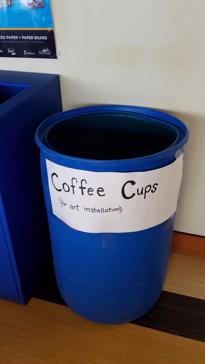 ZeroWasteWWU's tweet photo. We want your single-use coffee cups (please)! You can find these at retail food locations like the VU Market and Zoe's! Stay tuned for why?? https://t.co/vCY8mcOgez