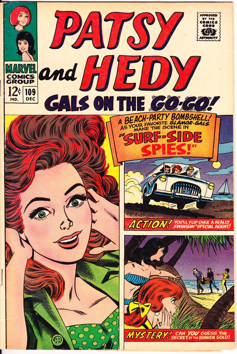 LifeofComics's tweet photo. #ManicMonday We're gals on the #GoGo ! #PatsyandHedy 109 VGFN https://t.co/79G61GKEkU 1966 #PatsyWalker #PaperDolls #Beachlife #Surfing https://t.co/orsNbUMbMM
