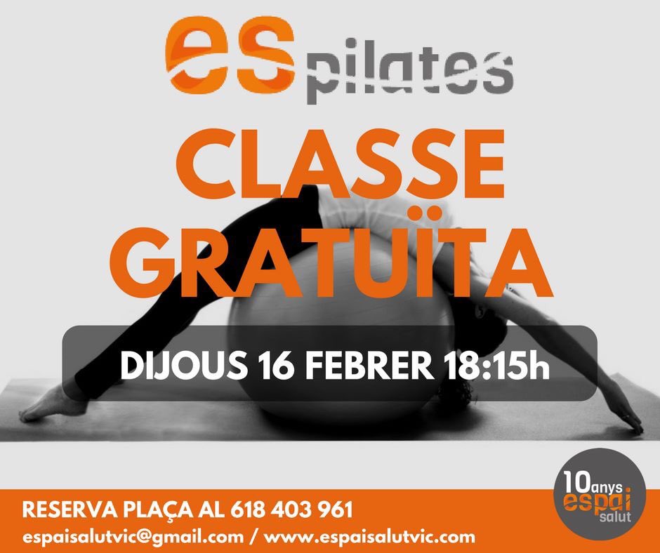espaisalutvic's tweet photo. Recordeu que aquesta setmana podeu gaudir d'una sessió gratuita de pilates. Només cal que us inscriviu! https://t.co/GpJLW484ZI