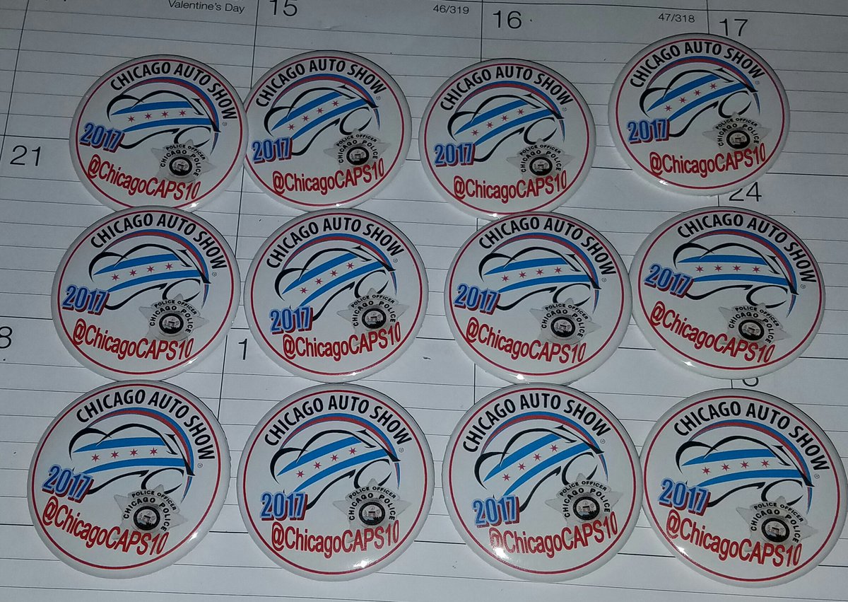 ChicagoCAPS10's tweet photo. This year #ChicagoAutoShow, Feb. 11-20, 2017, #CPD will have a #CPDtest information booth. Swing by get your FREE #10thDistrictButton https://t.co/hq0wwGxtf4