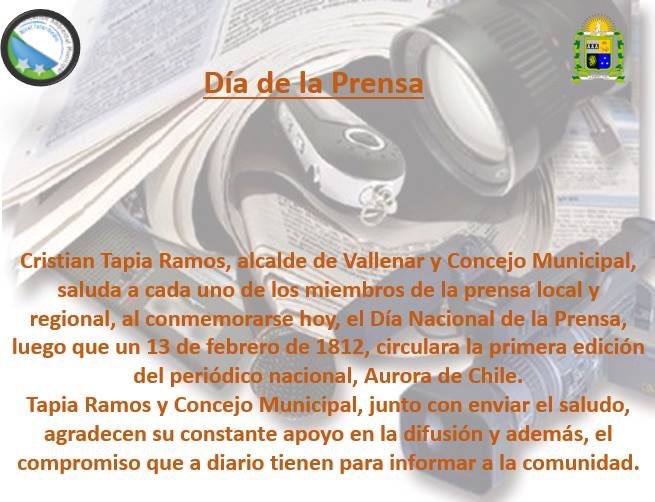 Feliz #DíadelaPrensa para todas y todos los comunicadores de #Atacama que trabajan en ella.