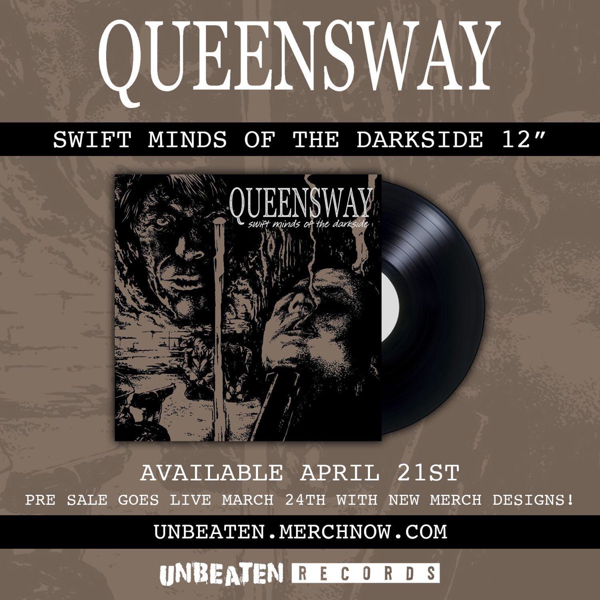 QueenswayBand's tweet photo. Swift Minds Of The Darkside 12"

Pre Orders go live March 24th. Shipping by April 21st. 

Baltimore Hardcore. Unbeaten Records. https://t.co/eAG9M3KqYy