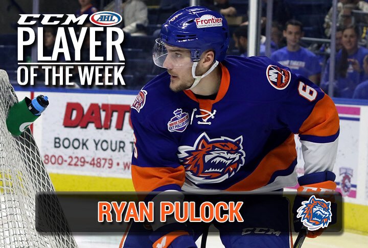 TheAHL's tweet photo. Ryan Pulock of @TheSoundTigers has been named the @CCMHockey AHL Player of the Week → https://t.co/vjlfmtheoJ https://t.co/qZxCNsOwvK