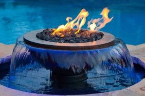 HPCFire's tweet photo. Fire meets water for a backyard retreat: #fire #water #firewaterfeatures
#firepits https://t.co/4z3EI8K8lk