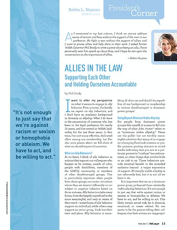 WAStateBar's tweet photo. Each issue of NWLawyer includes a column from WSBA President @GirlWonder34. Read her latest one here https://t.co/3DB0wt6W8i https://t.co/L5mQHL31j9