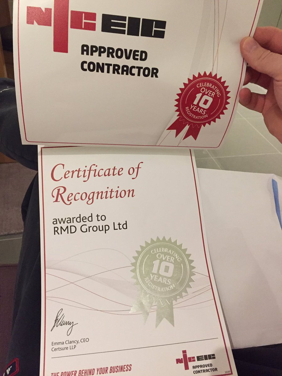 Thanks, and proud <a href="/officialNICEIC/">NICEIC</a>