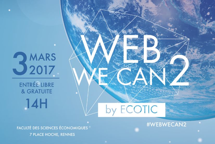 WebWeCan2's tweet photo. Le #webwecan revient le 3 mars à #Rennes ! Découvrez le programme et les intervenants ici ► https://t.co/y9N2Og9HuN     #webwecan2 #digital https://t.co/BBfDZjqqoK