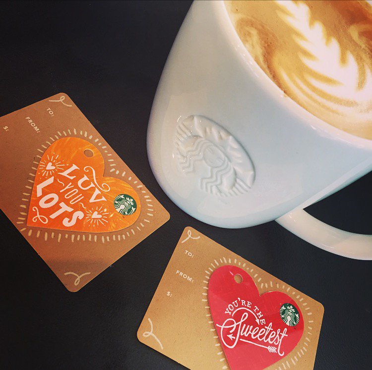Last minute valentines presents !! Why not get one of our new Starbucks valentines gift cards for someone special this year ❤️😍😘🎁