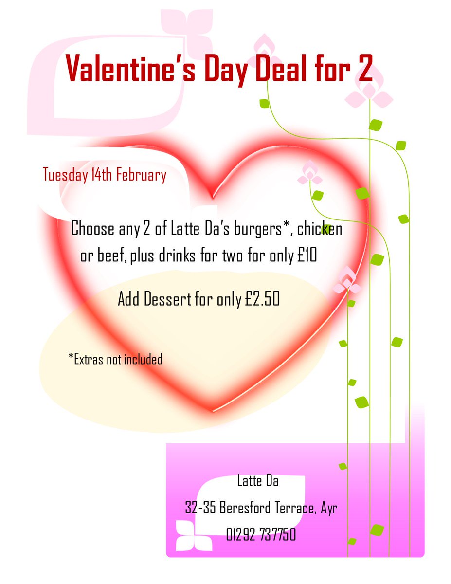 LatteDaAyr's tweet photo. Come and join us this Valentine's Day! <3 <3 <3 https://t.co/mqbigf08zz