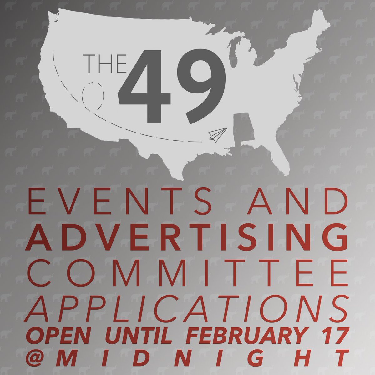 The deadline to apply to advertising and event committees has been extended to Feb. 17th, at midnight! Apply here: goo.gl/forms/unEVZ5yq…