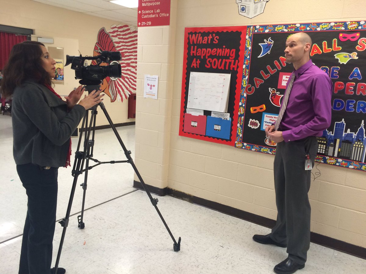 <a href="/fcsdsouth/">Jenny Ament</a> Principal Jason Hussel sharing how Love Works at South! Pay kindness forward!