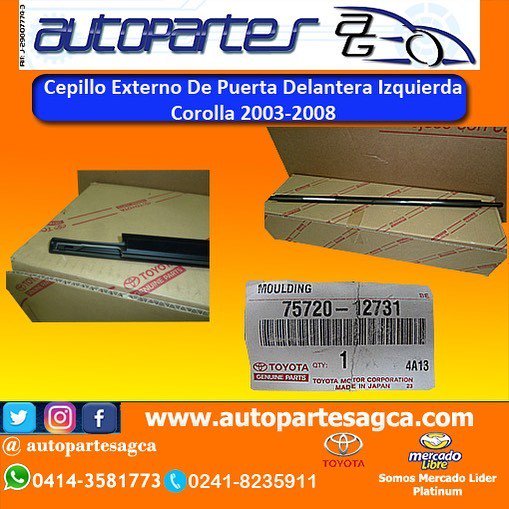 autopartesagca's tweet photo. #cepillo #puerta #corolla 2003-2008 visita nuestra página https://t.co/yTmsvAwr8Q #autopa… https://t.co/PmlmRxHUDX https://t.co/tE6oRmR96m