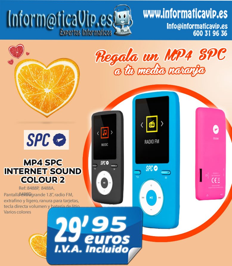 Informaticavip_'s tweet photo. Regala un #mp4 a tu media naranja!! #spc #ofertamp4 #informatica #electronica #nuevastecnologias #felizlunes Envío en 24-48 horas laborables https://t.co/1plUY9zghE