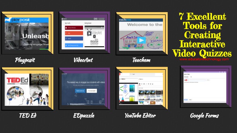 PrimaryGoalLtd's tweet image. 7 Excellent Tools for Creating Interactive Video Quizzes 
buff.ly/2laCOBA via @medkh9
#interactivevideoquizzes #edtech #lessonidea